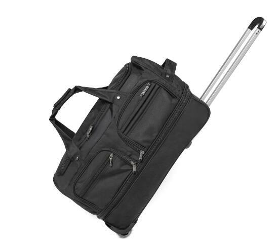 Oxford-Bolsa de equipaje con ruedas para hombre y mujer, bolso de viaje de negocios, impermeable, 80L