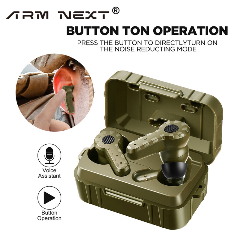 ARM PRÓXIMA Redução de Ruído Segurança Earbuds NRR 27dB Shooters Proteção Auditiva Earmuffs Tiro Proteção Orelha Protetor