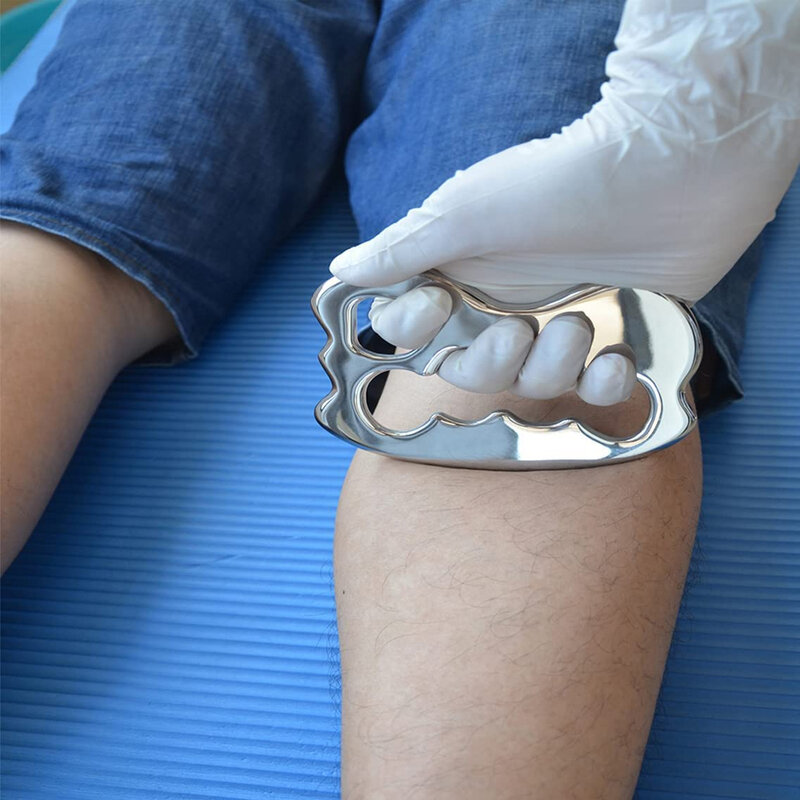 Gua sha-Herramienta de masaje de acero inoxidable, herramienta de raspado muscular para terapia de tejido suave y reducir el dolor muscular de brazos y piernas