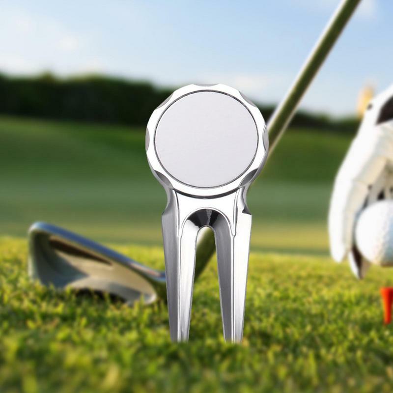 Golf Divot Repair Tool e Ball Marker, Zinc Alloy, Sturdy, Ergonomic, Portable, Golf Acessórios