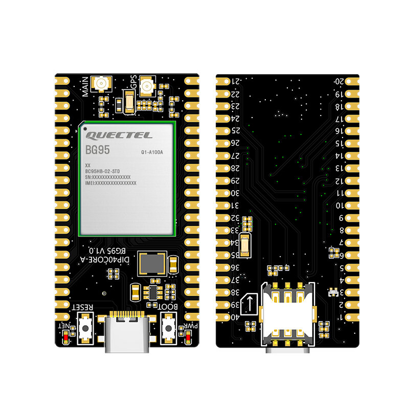 Appels ECnickndling BG95-M3 40PIN OUT PCBA LPWA 101NBIOT CATM module Mini carte de développement avec récepteur GPS