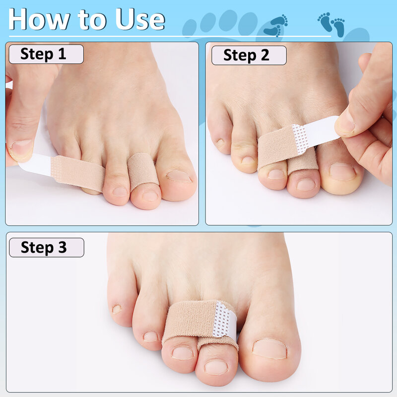 Pexmen 1/2/5/10Pcs Hamer Teen Straightener Toe Spalken Kussens Bandages Voor Corrigeren Crooked & overlappende Tenen Protector