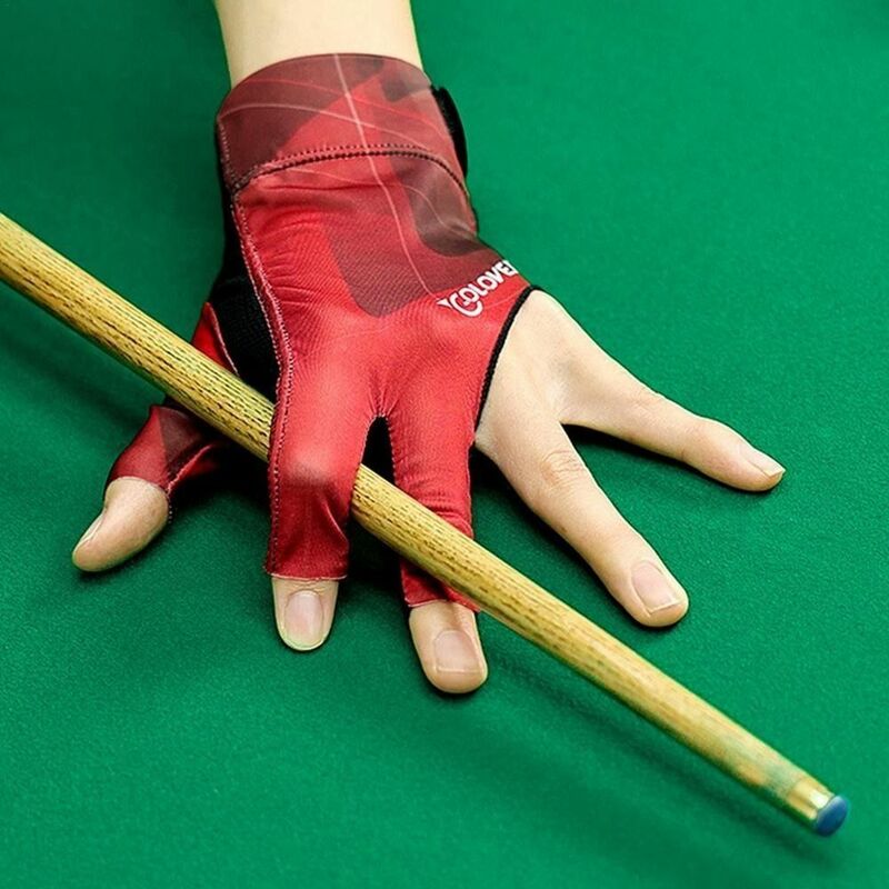 1 Stück drei Finger Snooker Handschuh Elastizität links rechts Billard handschuh Anti-Rutsch-Spandex Trainings handschuh Fitness zubehör