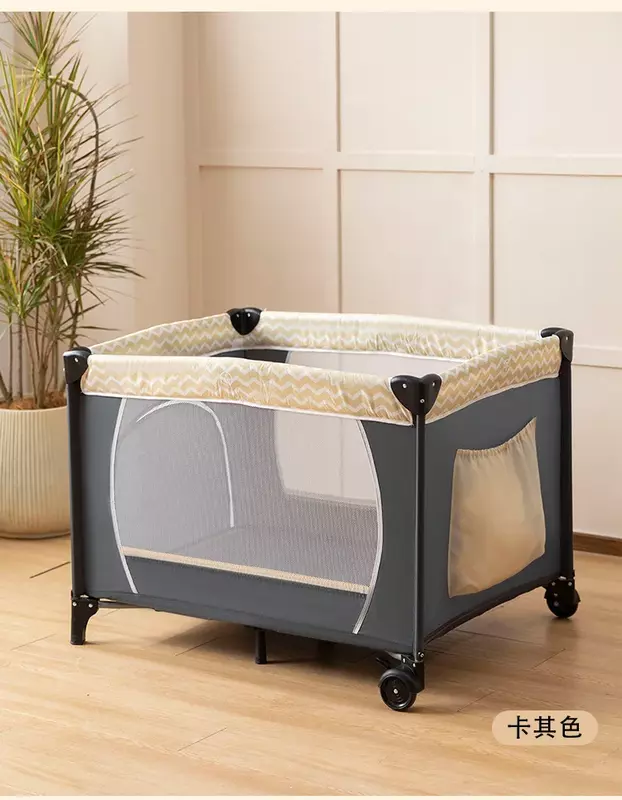 Przenośne łóżeczko z kołyską składane wielofunkcyjne łóżko ze stopu aluminium składane łoże małżeńskie do łączenia noworodków