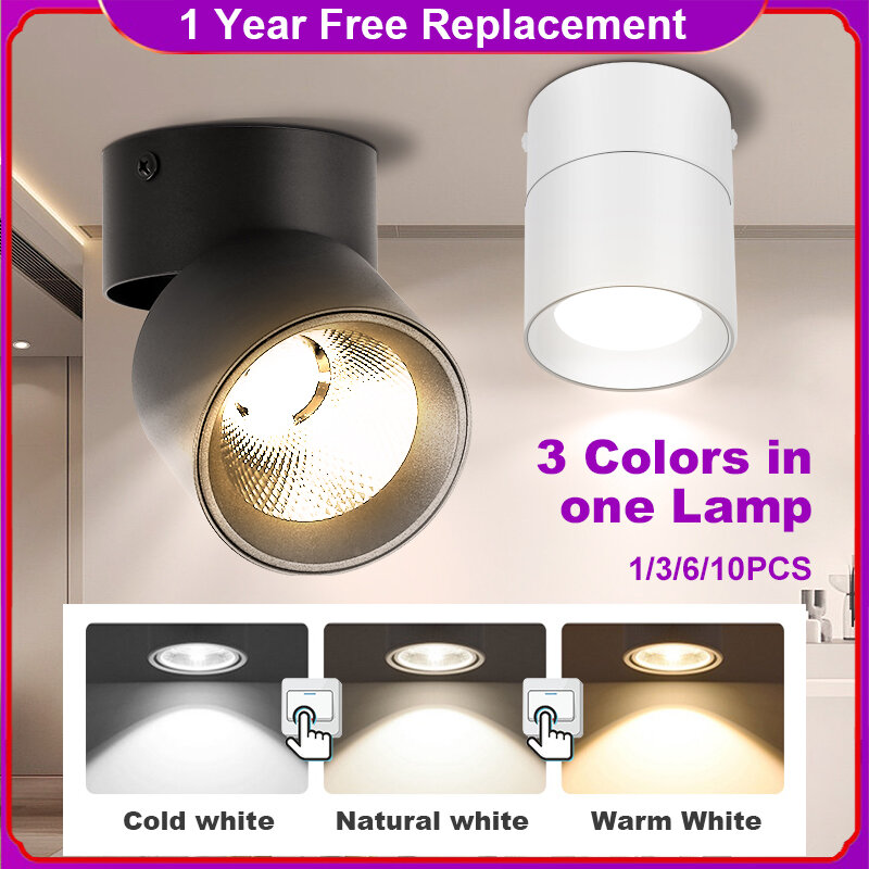 LED Downlight Home-Appliance Decor Spot Light, Lâmpada do teto interior, Luminárias para quartos, Lustre superior, 220V, Spotlight para quarto