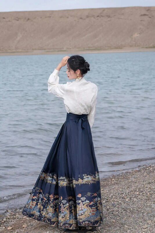 Ming asli mantel Hanfu harian ditingkatkan sistem musim gugur dan musim dingin kostum Tiongkok gaun Hanfu Cina gaun Hanfu gaya Oriental