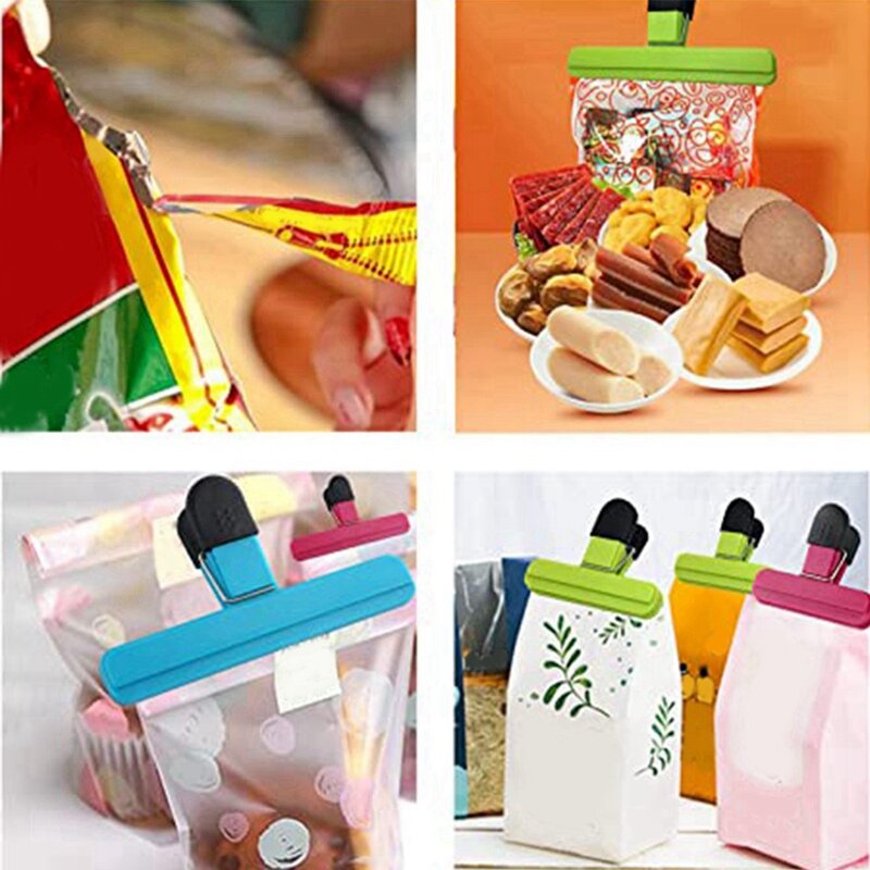 Пластиковый сверхпрочный герметичный зажим для пищевых продуктов, зажим для кухонного пищевого пакета, зажим для пакета кофе