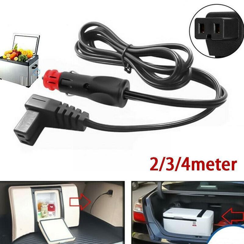 2/3/4M Car Cigarette Lighter Cable 18AWG Car Refrigerator Refrigerator Car 12-24V Cooler Power Heater Cables Extension Cabl N2B0