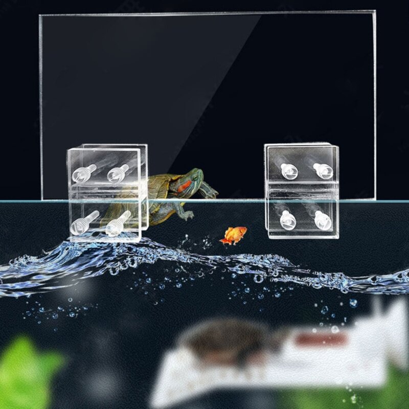 2pieces Aquarium Anti-escape Bracket Clear Netting Fish Tank Landscape Clip Bracket Anti-escape Replacement Net Holder