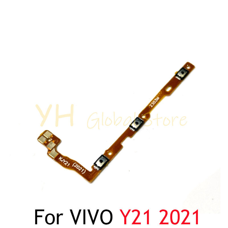 สำหรับ VIVO Y20 Y20S Y21 Y22 Y22S Y33S Y15S Y15A Y35ปุ่มเปิดปิดปุ่มปรับระดับเสียงปุ่มด้านข้างอ่อนอะไหล่ซ่อมสายเคเบิล
