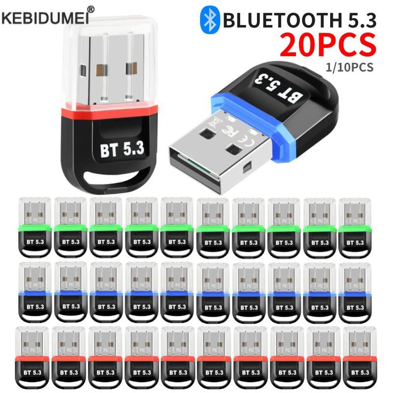 1/10/20pcs USB Bluetooth 5,3 Adapter Dongle Adaptador Laufwerk kostenlos für PC Laptop drahtlosen Lautsprecher Audio empfänger USB-Sender