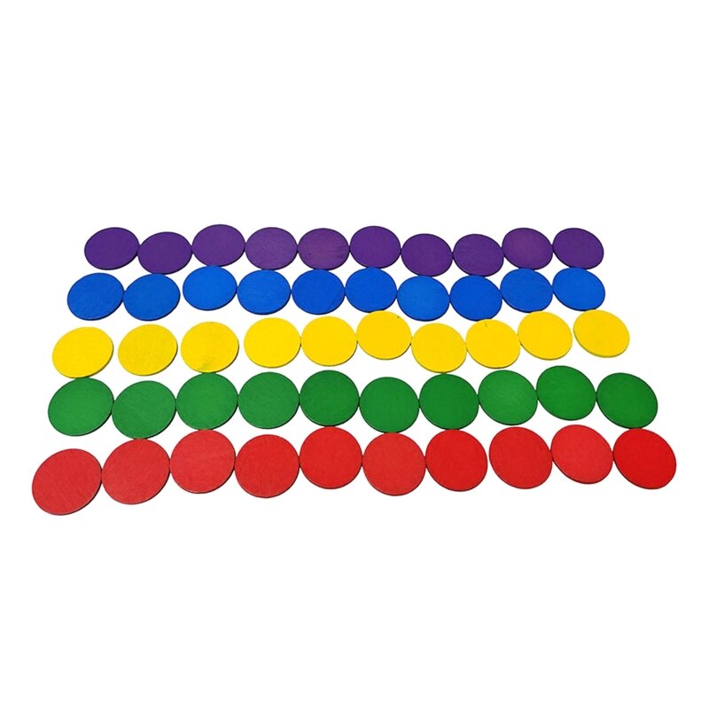 50 ชุดตัวนับคณิตศาสตร์สำหรับเด็กสี Montessori ของเล่นเพื่อการศึกษาสำหรับการนับ