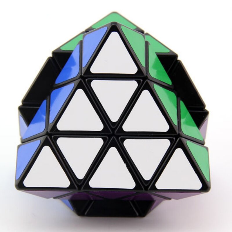 Lanlan ลูกบาศก์เวทมนต์ทรงแปดเหลี่ยม3x3แกน8แกน, ลูกบาศก์ปริศนาสีดำของเล่นเพื่อการศึกษาพิเศษ