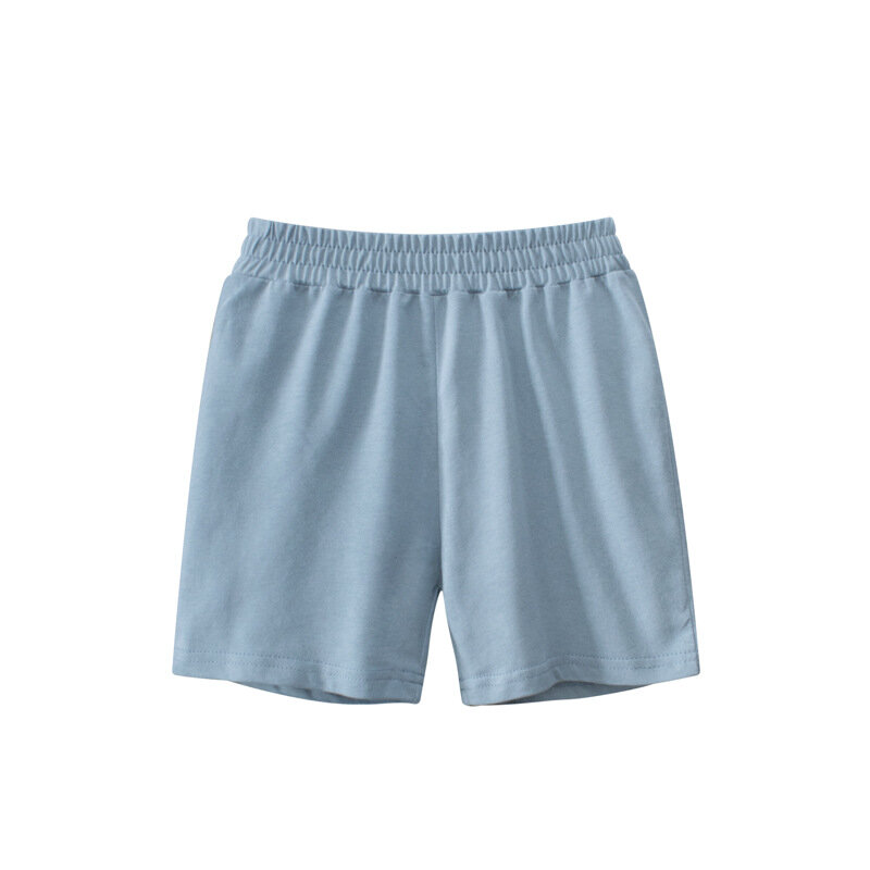 2024 Summer New Children's Sports Shorts Candy Color Short Pants for Boys Elastic Waist Beach Shorts Cotton Kids Clothes