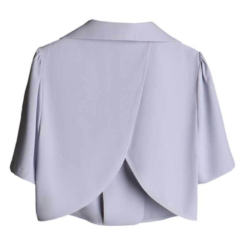 Женский тонкий пиджак с коротким рукавом, новый летний маленький дизайнерский Топ, 2024