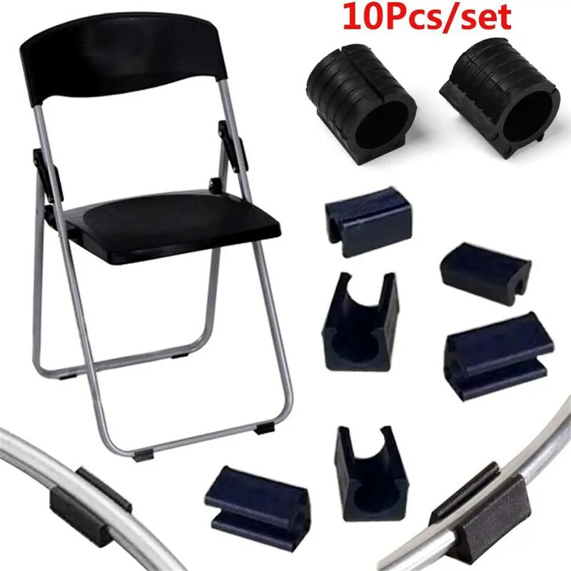 U Shaped Cadeira Leg Pad, útil Non-Slip Tube Caps, Anti-Front Tilt Damper, Tamborete Tubo Grampo Glides, protetor de chão, durável, 10pcs
