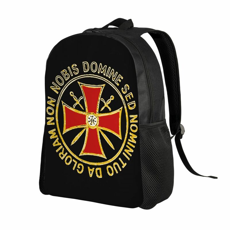 Custom Templar Crossed Sword Backpack Women Men Basic Bookbag for College School Knights Templar Bags
