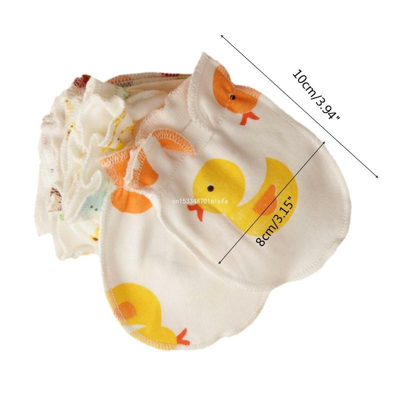 5 ペアベビーアンチスクラッチ手袋ソフト綿手袋新生児の顔保護ハンドガード傷なしミトン幼児ドロップシップ