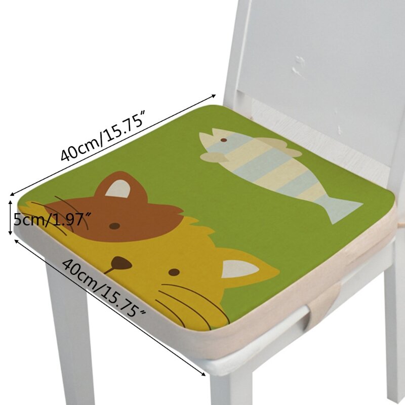 Chaise haute en forme d'animal dessin animé pour tout-petits, 40x40x5cm, rehausseur siège pour bébé, Cus
