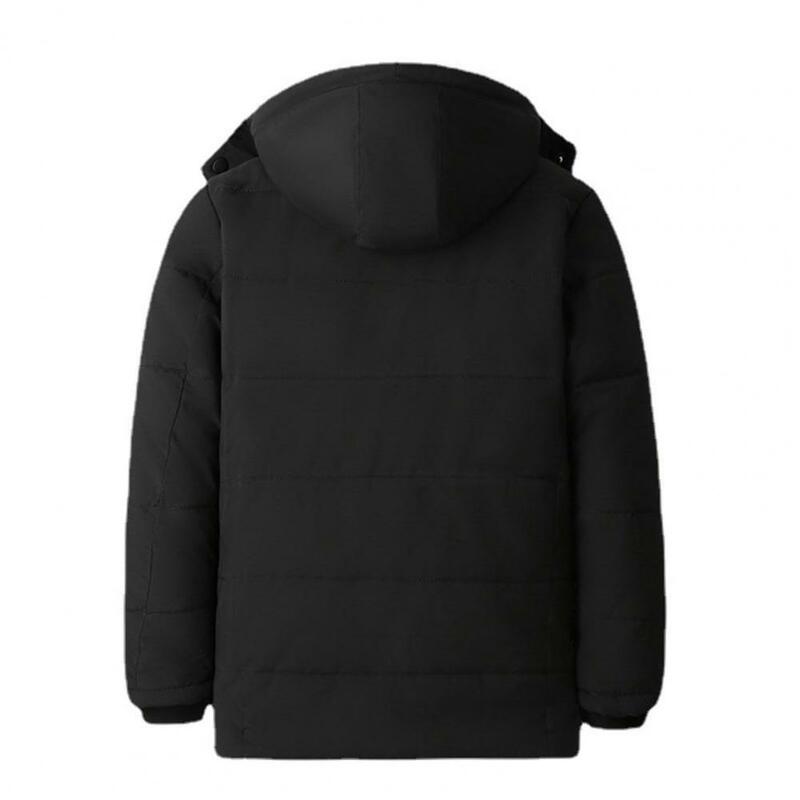 남성용 패딩 재킷, 두꺼운 따뜻한 후드 재킷, 중간 길이 포켓 지퍼, 캐주얼 재킷, 가을 및 겨울, 신상