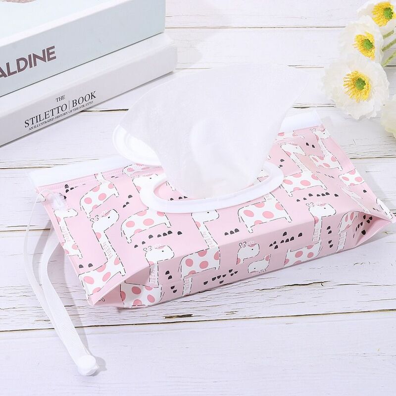 Flip Cover Wet Wipes Bag Useful EVA Snap-Strap Wipes Holder Case Reusable Portable Cosmetic Pouch Home