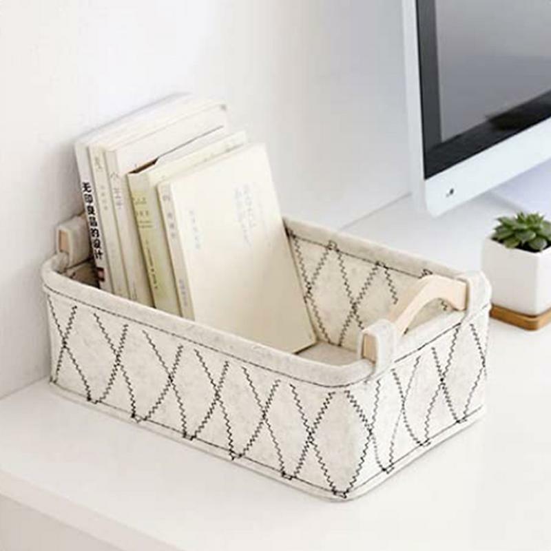 Felt Storage Bin 3pcs Foldable Storage Bin Set Foldable Felt Container Box With Comfortable Handles Easy To Use Practical