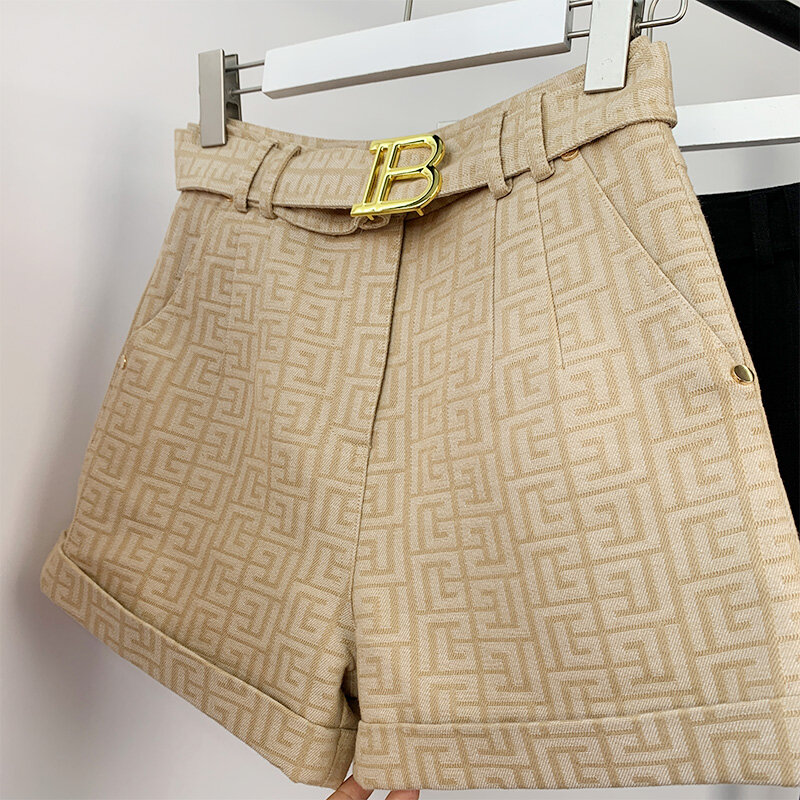 5 farben für Option Rosa Textur Gewaschen Denim Shorts für Frauen mit Gürtel Casual Stil Qualität Jeans Hosen