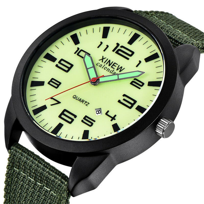 Outdoor Mens Date Stainless Steel Military Sports Analog Quartz Wrist Watch Watch Men Wrist Watch Men'S Watch Male Watch Luxury