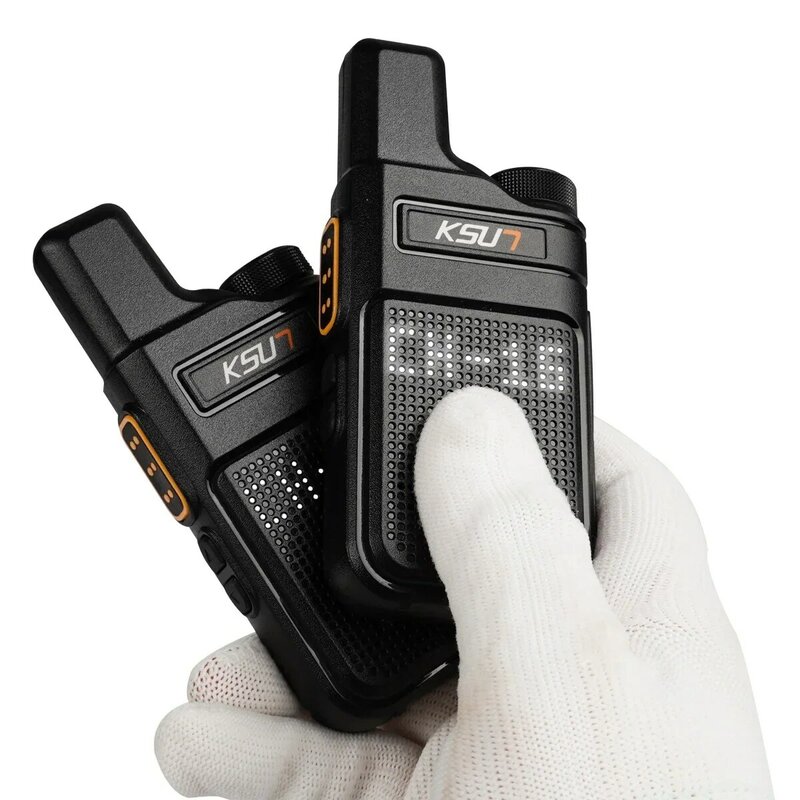 KSUN M6 High Power Portable Walkie Talkie, One Touch, Channel 16 Two-Way Radio Transceiver for Hotel Outdoor Site