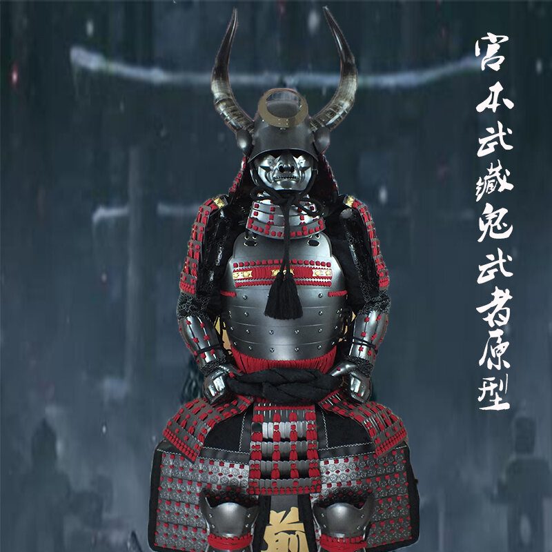 日本の武士の鎧,古いモーション,神話の宮殿,日本の戦士,大人の衣装