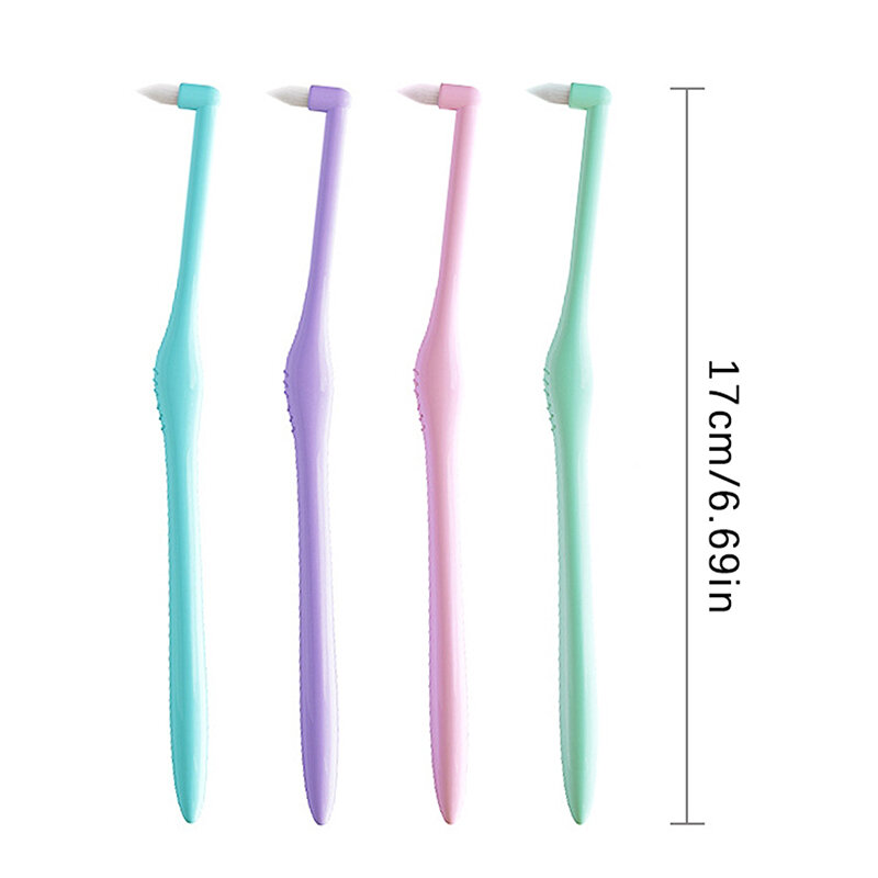 Small Pointed Tip Orthodontic Toothbrush Soft Teeth Cleaning Toothbrush Oral Care Tool Small Head Cleaning Between Teeth