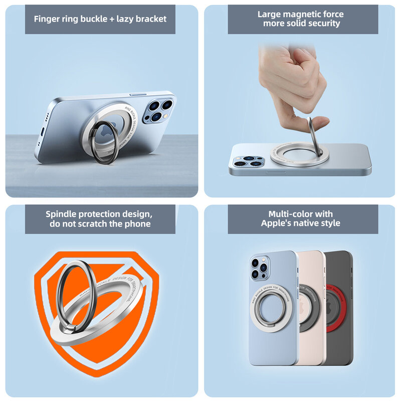 Anmone magnetischer Handy-Ring halter kompatibel mit iPhone 12 13 14 Serie für magsafe abnehmbaren Handy-Griff Kicks tand