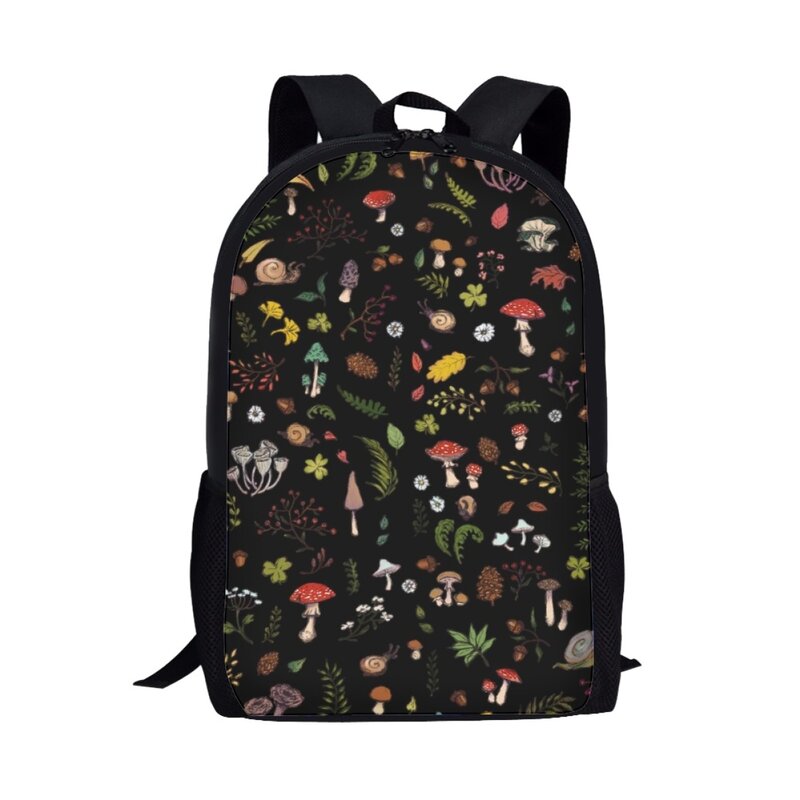 Mochila para mulheres com impressão de cogumelos 3D, mochila para meninas adolescentes, mochila para laptop, sacolas casuais, mochila para estudante universitário