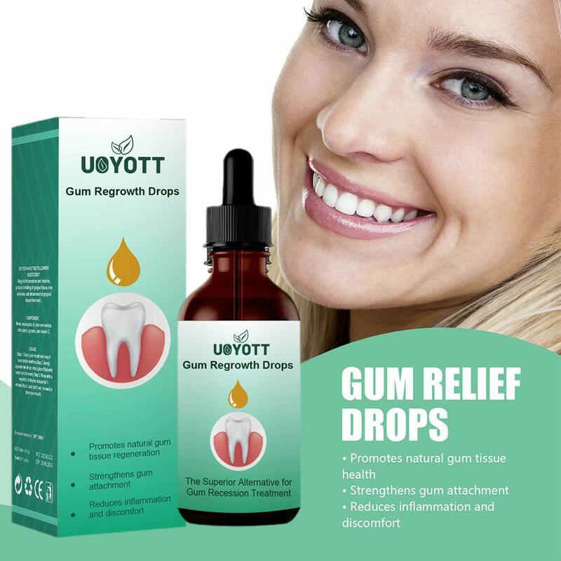 Gum Repair Drops para Clareamento dos Dentes, Remover Saúde Oral, Acalmar Gotas, Macular Relief Spray Care, 30ml, V0F7