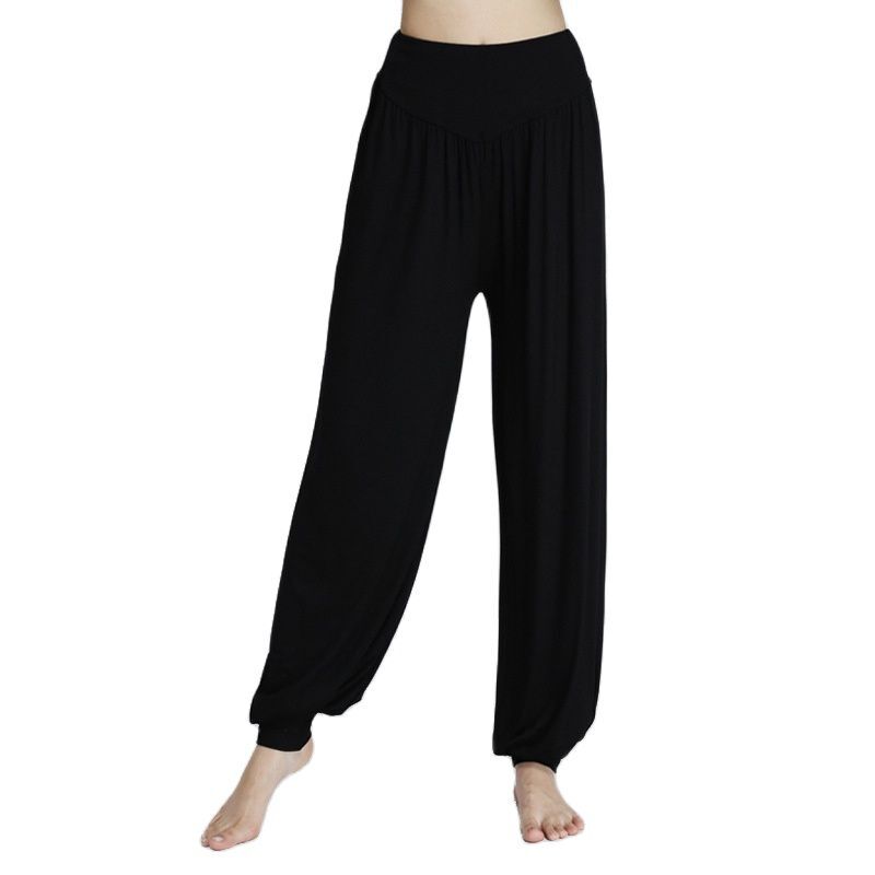 Calças de ioga soltas de cintura alta cor doce, moda esportiva confortável verão, moda dançante, 2023