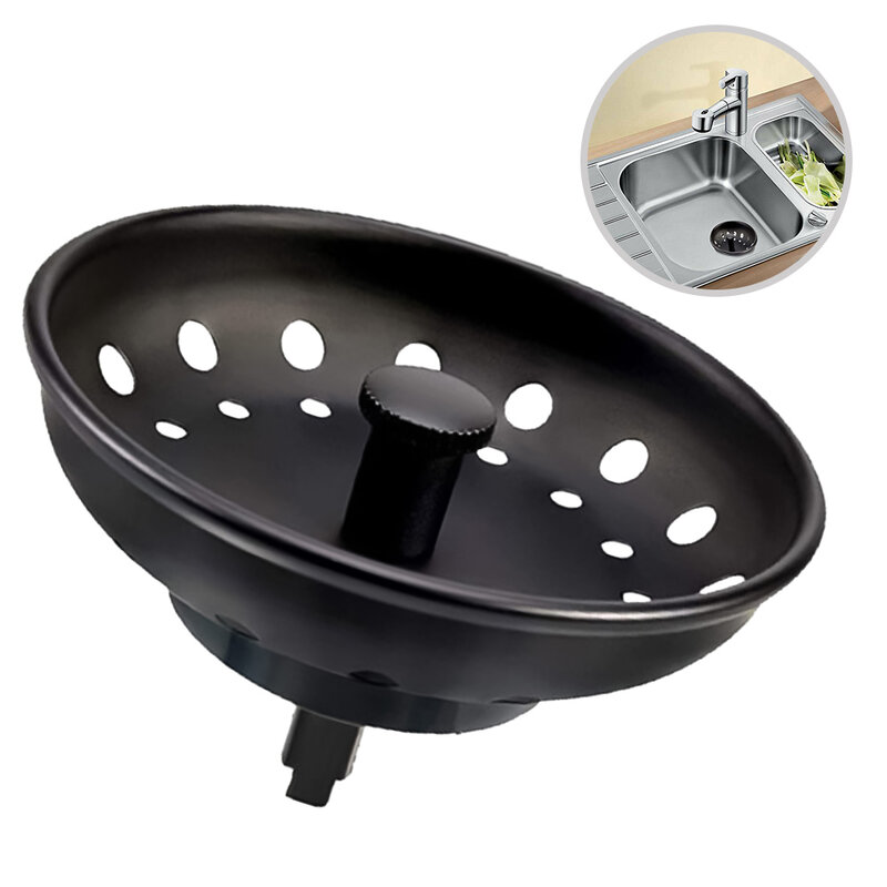 1pc Filter wastafel dapur Universal untuk wastafel basin bak mandi saringan pembuangan sampah Plug Stainless Steel 304 saringan saluran