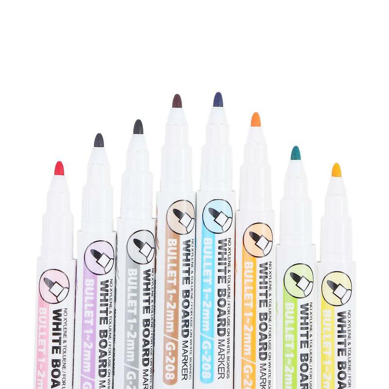 School 8 Colors Board Markers Eraser Cap Erasable Safe ink Graffiti Pen Markers Children's Drawing Pen Whiteboard Pens