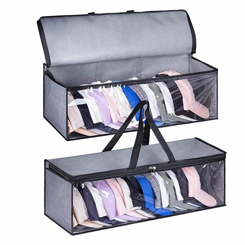 Stackable Baseball Caps Organizer Home Supplies Durable Dust Proof Hat Organizer Case Large Capacity Hat Storage Bag