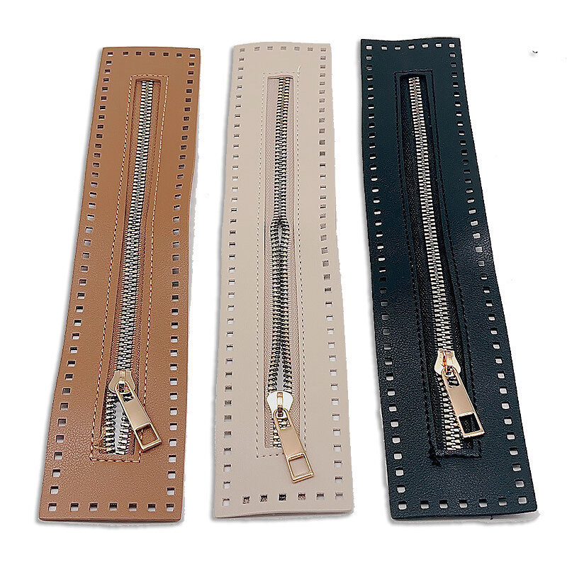 27cm lange Leder Zipper Nützlich Für Häkeln Tasche Hardware Soild Zipper Nähen Zubehör Nützliche Handtasche Leder Zipper