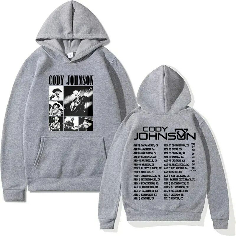 Rapper Cody Johnson Tour 2024 Hoodies Mannen Vrouwen Gothic Hiphop Rock Hoodie Mannelijke Retro Oversized Pullovers Sweatshirts Streetwear