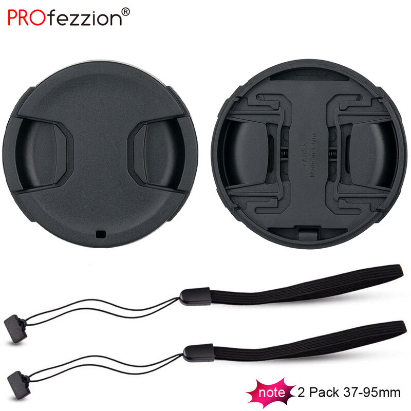 37 40.5 43 46 49 52 55 58 62 67 72 77 82 86 95mm Center Pinch Snap-on Cap Cover Lens Cap Protective for Canon Nikon Sony Olympus