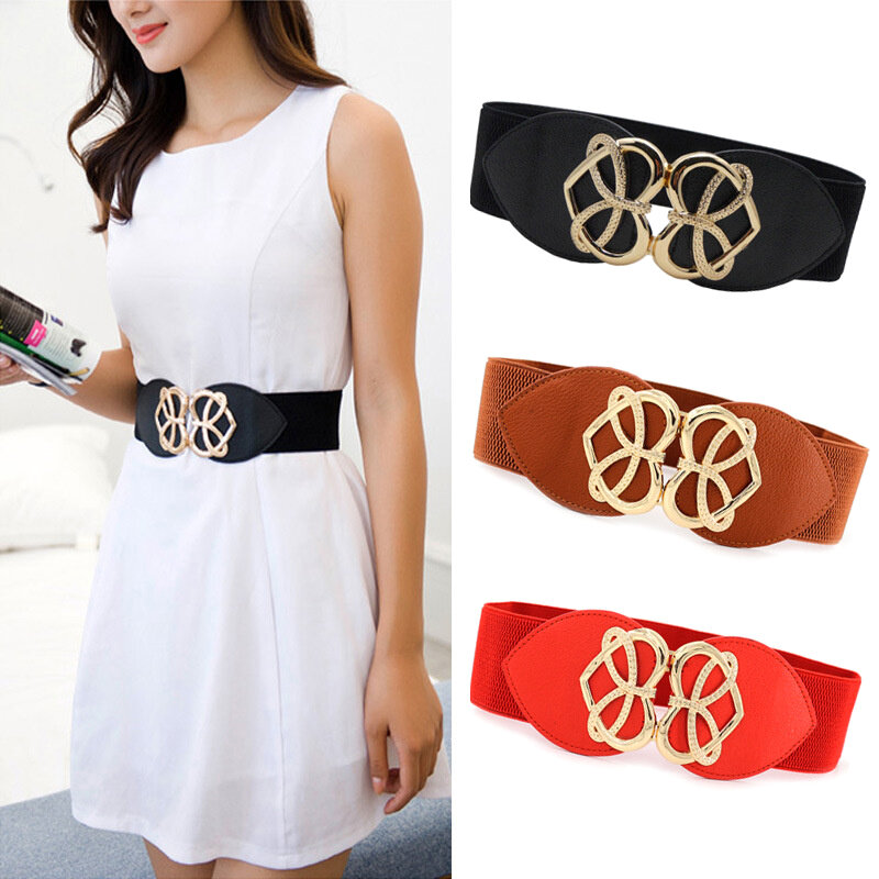 Cinturilla elástica de cintura ancha para mujer, cinturón elástico, cincha, vestido, abrigo, accesorios de ropa