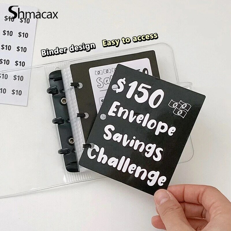 Envelope Savings Challenge Saving Money Binder Pocket Saving Loose-leaf Notebook Money Card Book Cash Budget Storage Book