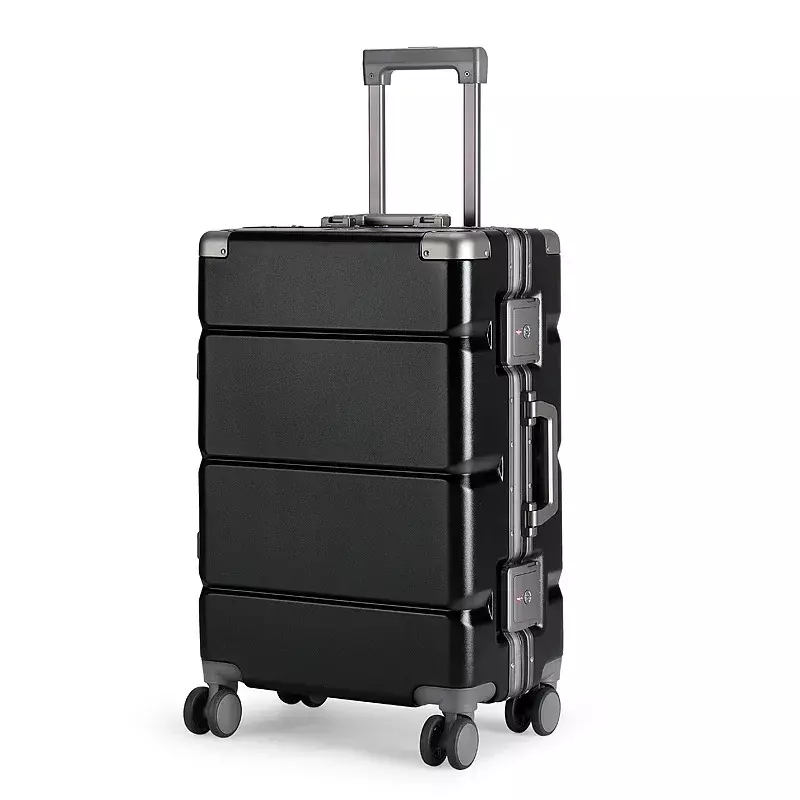 Grande Capacidade mala de couro, Universal Wheel Boarding Case, Trolley Suitcase, 28 Polegada, 001