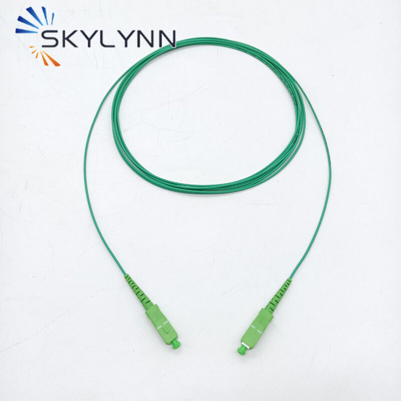Cable de conexión de fibra óptica, accesorio personalizado SC/APC-SC/APC, modo único G657A2, núcleo simple de 100mm de diámetro, chaqueta LSZH verde, 1,6 M, 3,5 Uds.