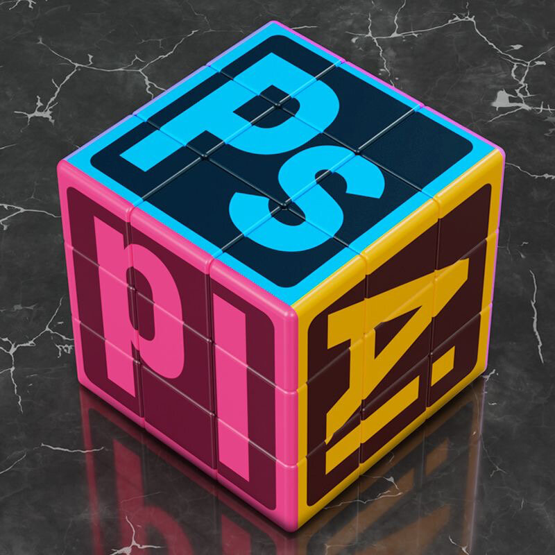 어린이용 매직 큐브 트위스트 퍼즐 큐브 장난감, 3x3x3 글자