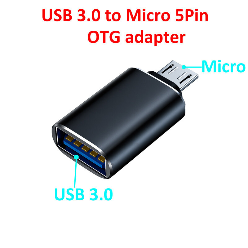 Adaptador USB tipo C hembra a Micro macho para teléfono móvil, convertidor OTG, conector de Cable de datos, adaptador USB C para portátil y Notebook