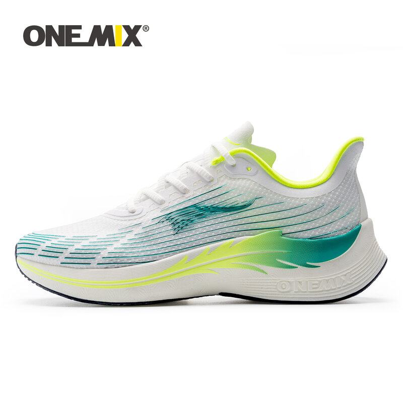 ONEMIX sepatu Fitness Wanita, sneaker lari karbon bernafas, kasual lembut tren baru serbaguna berjalan luar ruangan