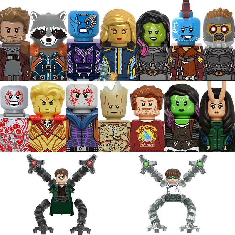 Guardians of the Galaxy DIsney Marvel Building Blocks Groot Star Lord Yondu Figures Bricks Toys Gifts