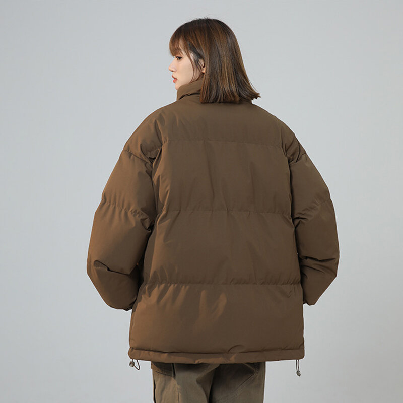 Chaqueta acolchada de algodón para mujer, abrigo corto con cuello alto, moda coreana, grueso, otoño e invierno, novedad